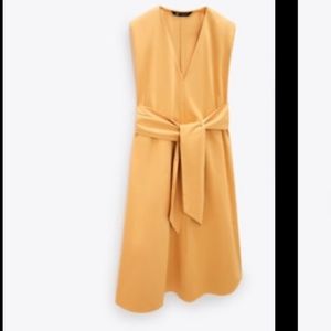 Zara orange maxi dress.